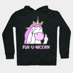 Pink Unicorn Middle Finger Hoodie